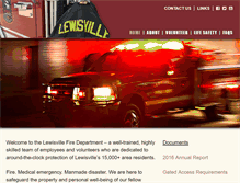 Tablet Screenshot of lewisvillefire.com